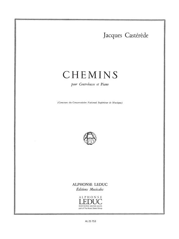 Jacques Castrde: Chemins: Double Bass: Score