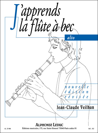 Jean-Claude Veilhan: J'Apprends La Flute  Bec Alto: Treble Recorder: