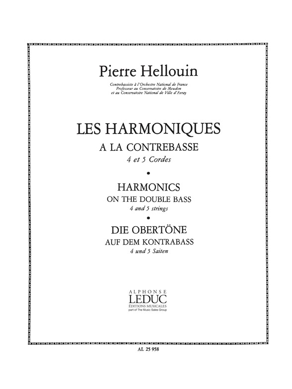 Hellouin: Harmoniques: Double Bass: Score