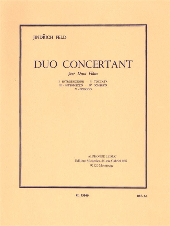 Jindrich Feld: Duo Concertant: Flute Duet: Instrumental Work