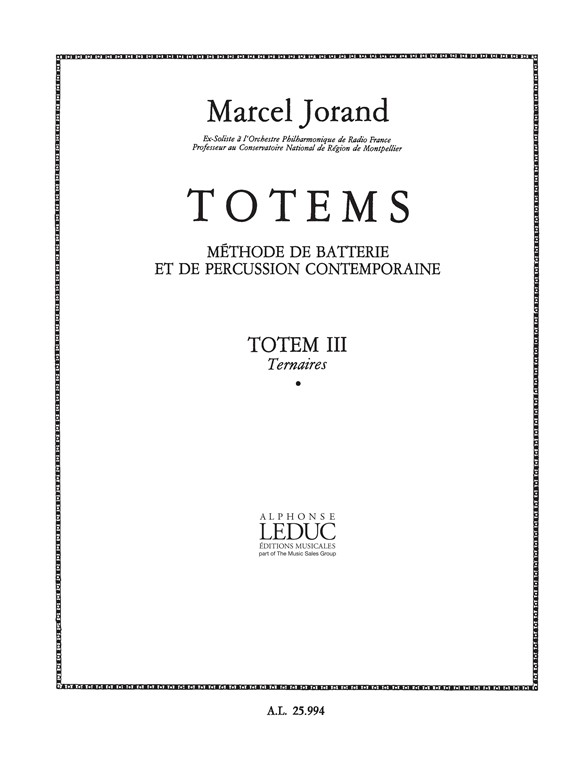 Marcel Jorand: Totem 3: Percussion: Score
