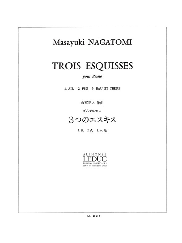 Nagatomi: 3 Esquisses: Piano: Score
