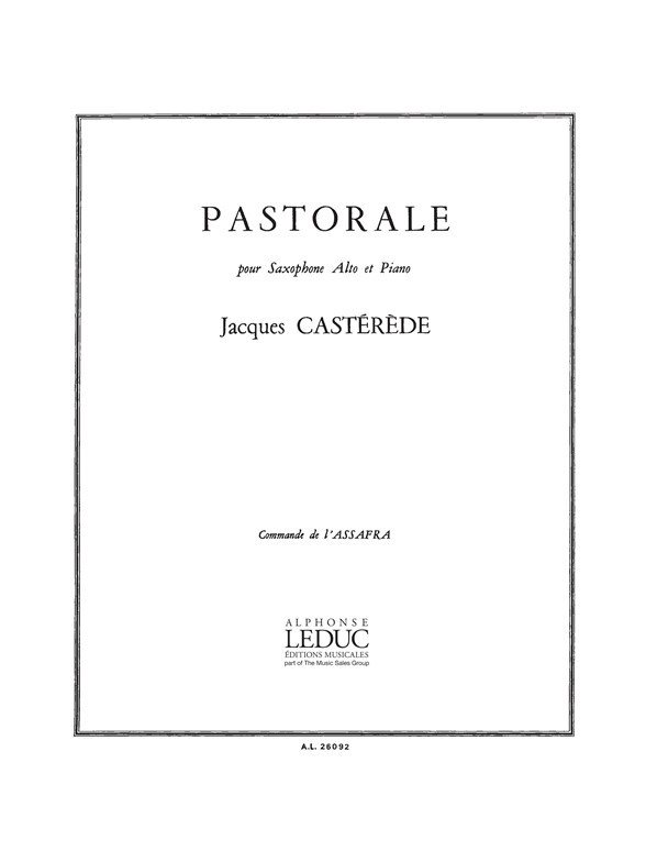 Jacques Castrde: Pastorale: Alto Saxophone: Instrumental Work
