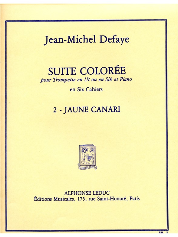 Jean-Michel Defaye: Suite coloree No.2: Fatigue: Trumpet: Score
