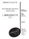 Villette: 6 Pieces Faciles N01 Bergerette: Flute: Score