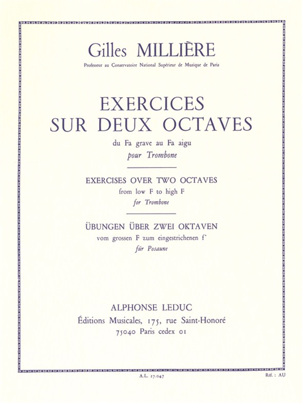 Gilles Millire: Exercices sur 2 octaves: Trombone: Study