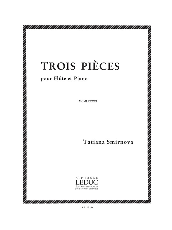 Smirnova: 3 Pieces: Flute: Score