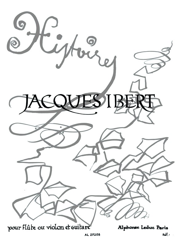 Jacques Ibert: Histoires  6 Pièces: Flute & Guitar: Score