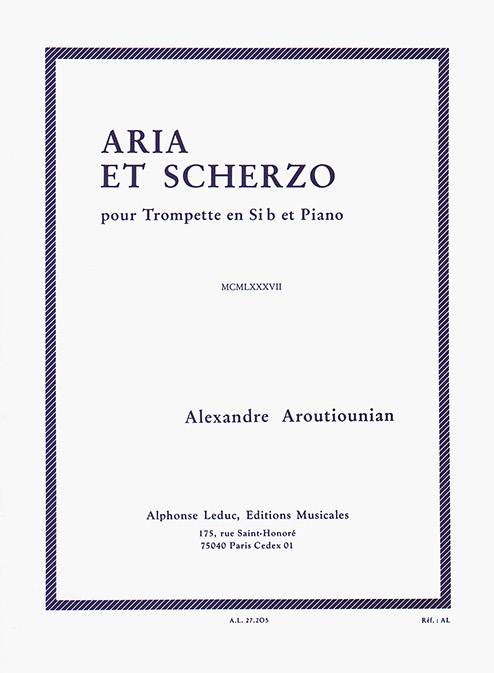 Aroutiounian: Aria Et Scherzo: Trumpet: Instrumental Work