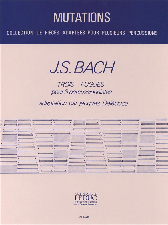 Johann Sebastian Bach: 3 Fugues: Marimba: Score