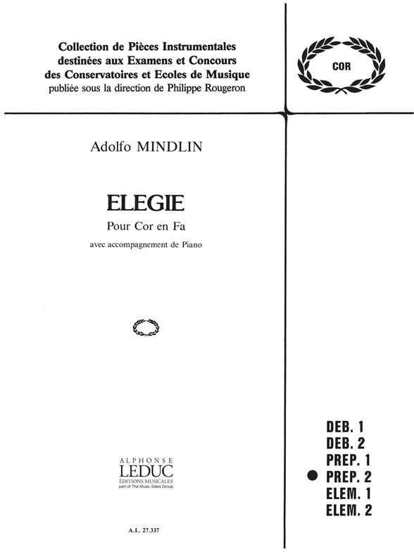 Adolfo Mindlin: Elegy: French Horn