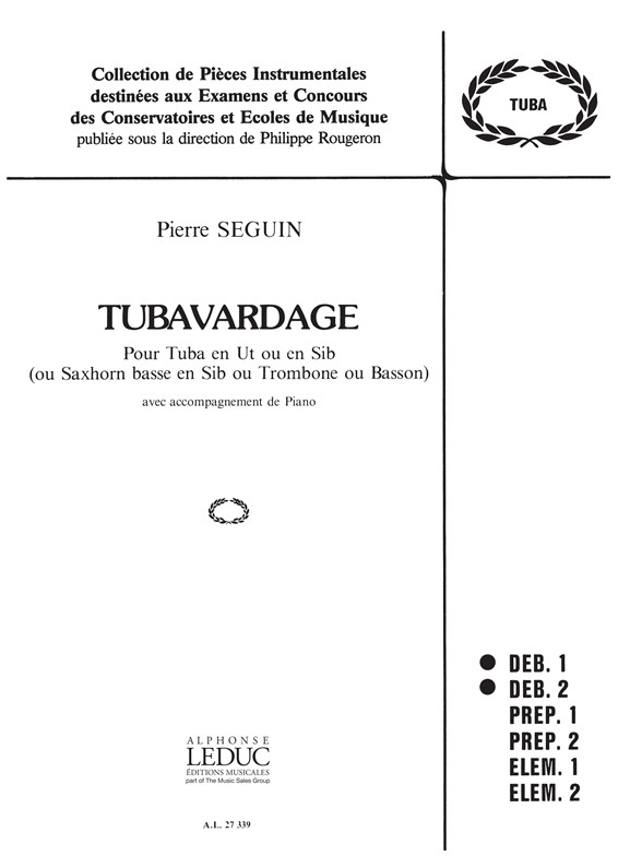 Pierre Seguin: Pierre Seguin: Tubavardage: Tuba: Score