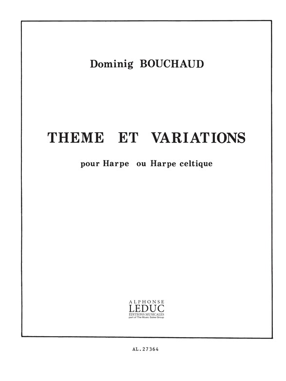 Bouchaud: Theme Et Variations: Harp: Score
