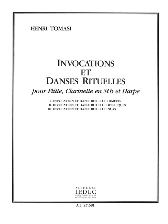 Henri Tomasi: Invocations et Danses rituelles: Mixed Trio: Score and Parts