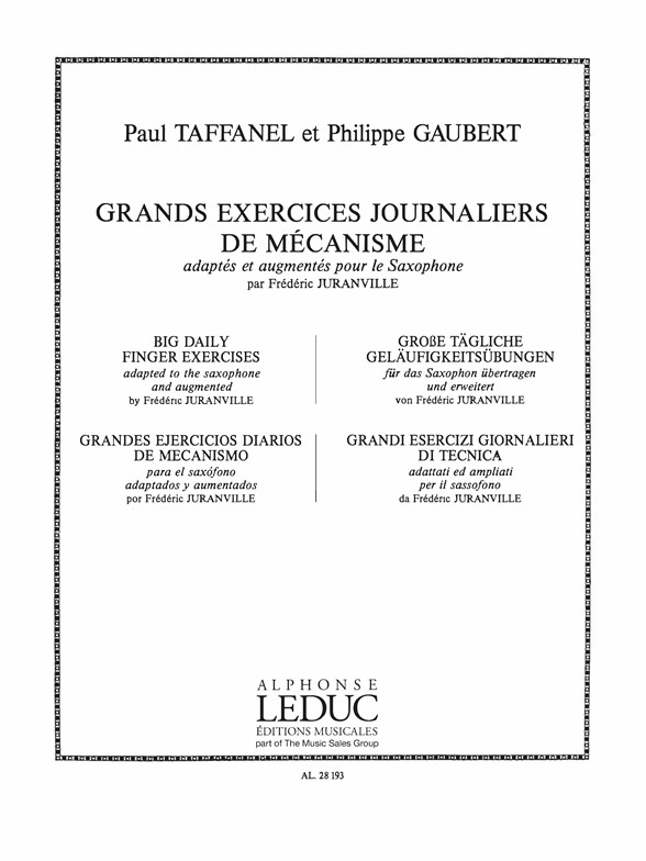 Paul Taffanel: Grands Exercices Journaliers de Mécanisme: Saxophone: Study