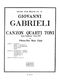 Giovanni Gabrieli: Giovanni Gabrieli: Canzon quarti Toni: Brass Ensemble: Score