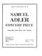 Samuel Adler: Concert Piece: Brass Ensemble: Score and Parts