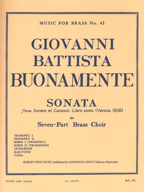 Buonamente: Sonata: Brass Ensemble: Score and Parts