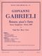 Gabrieli: Sonata Pian E Forte: Brass Ensemble: Score and Parts