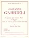 Gabrieli: Canzona Per Sonare 1 & 2: Brass Ensemble: Score and Parts