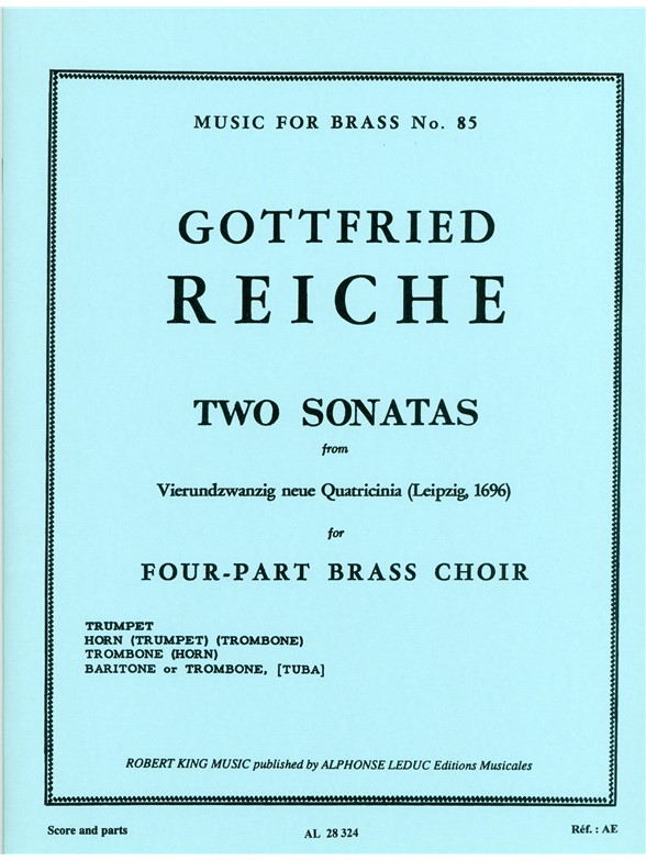 Reiche: 2 Sonatas-N021 And N022: Brass Ensemble: Score and Parts