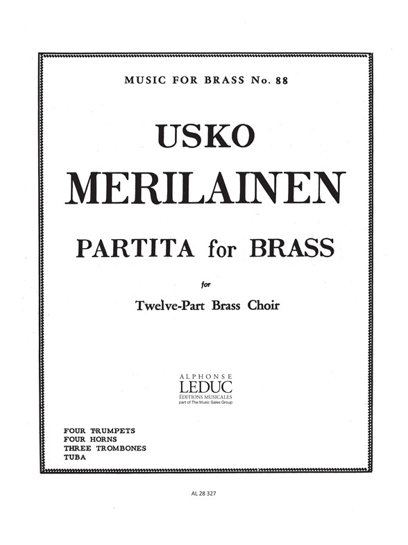 Merilainen: Partita: Brass Ensemble: Score and Parts