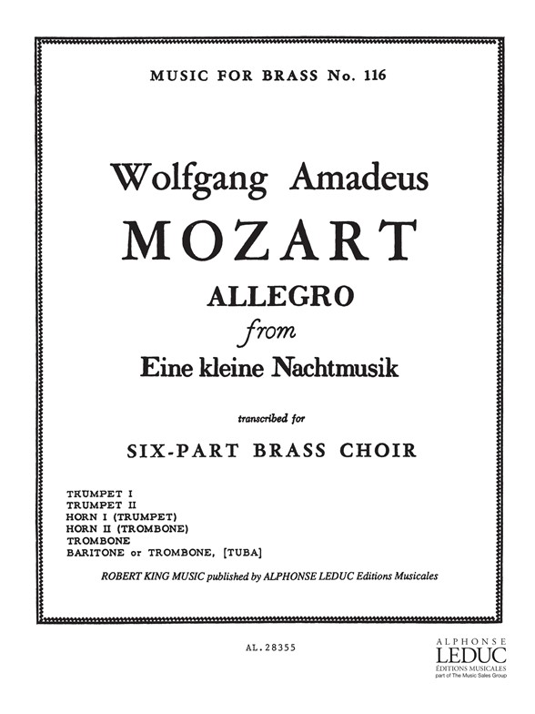Wolfgang Amadeus Mozart: Allegro From 'Eine kleine Nachtmusik': Brass Ensemble: