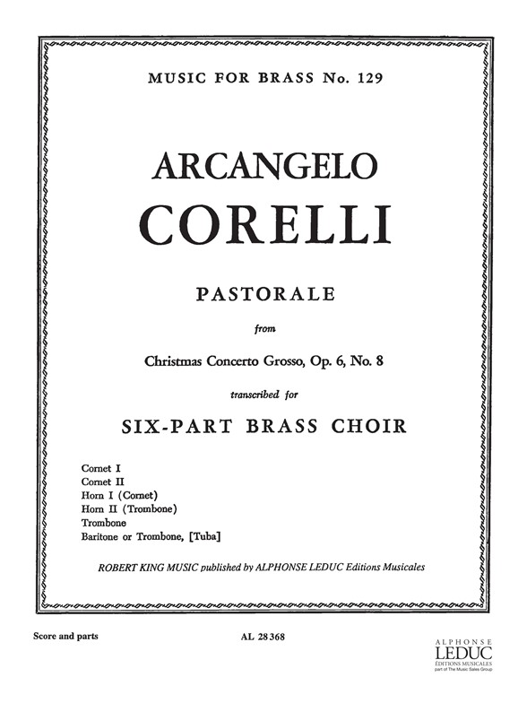 Corelli: Pastorale From Cto Grosso Op6: Brass Ensemble: Score and Parts