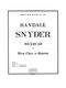 Snyder: Ricercar: Brass Ensemble: Score and Parts