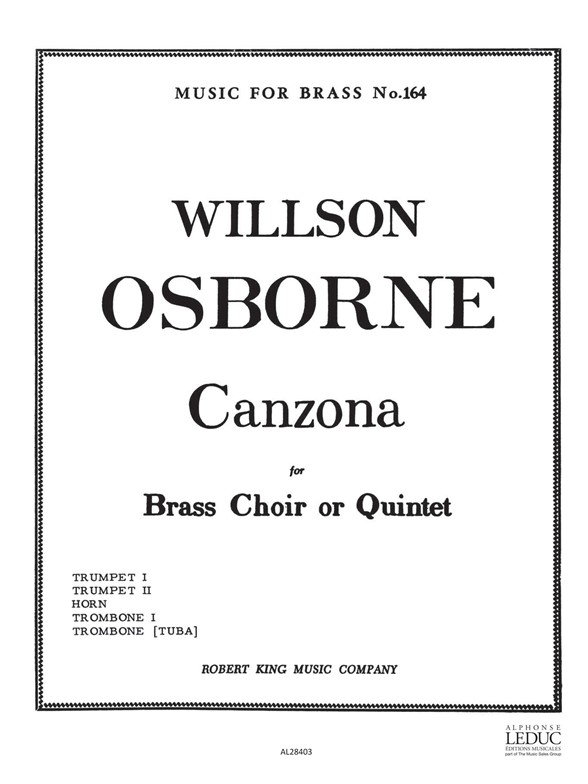Osborne: Canzona: Brass Ensemble: Score and Parts