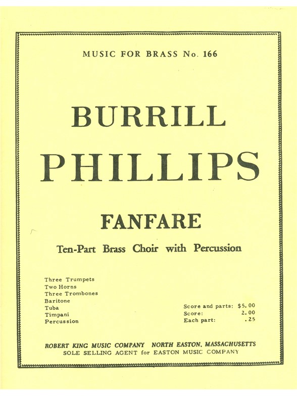 Phillips: Fanfare: Brass Ensemble: Score and Parts