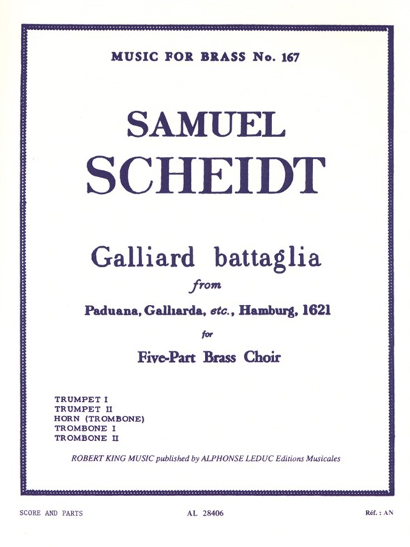 Scheidt: Galliard Battaglia: Brass Ensemble: Score and Parts