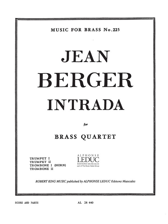 Berger: Intrada: Brass Ensemble: Score and Parts