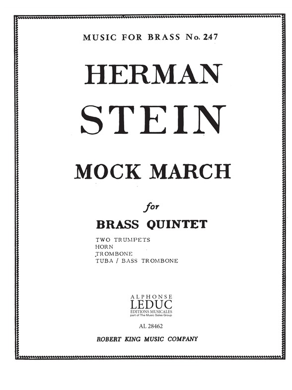Stein: Mock March: Brass Ensemble: Score and Parts