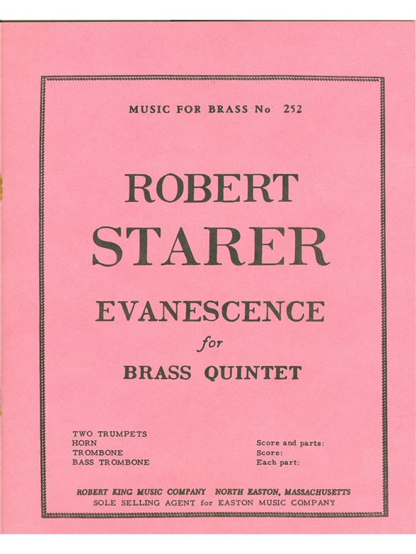 Starer: Evanescence: Brass Ensemble: Score and Parts