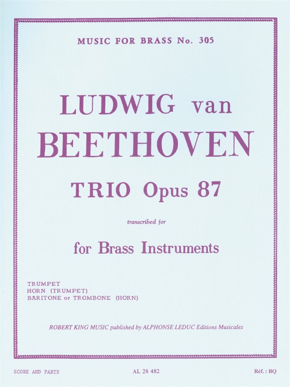 Ludwig van Beethoven: Trio Op.87: Brass Ensemble: Parts