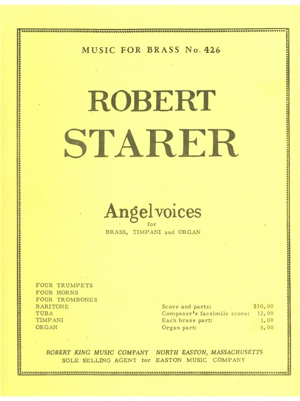 Starer: Angel Voices: Brass Ensemble: Score and Parts