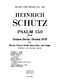 Schutz: Psalm 150: Brass Ensemble: Score and Parts