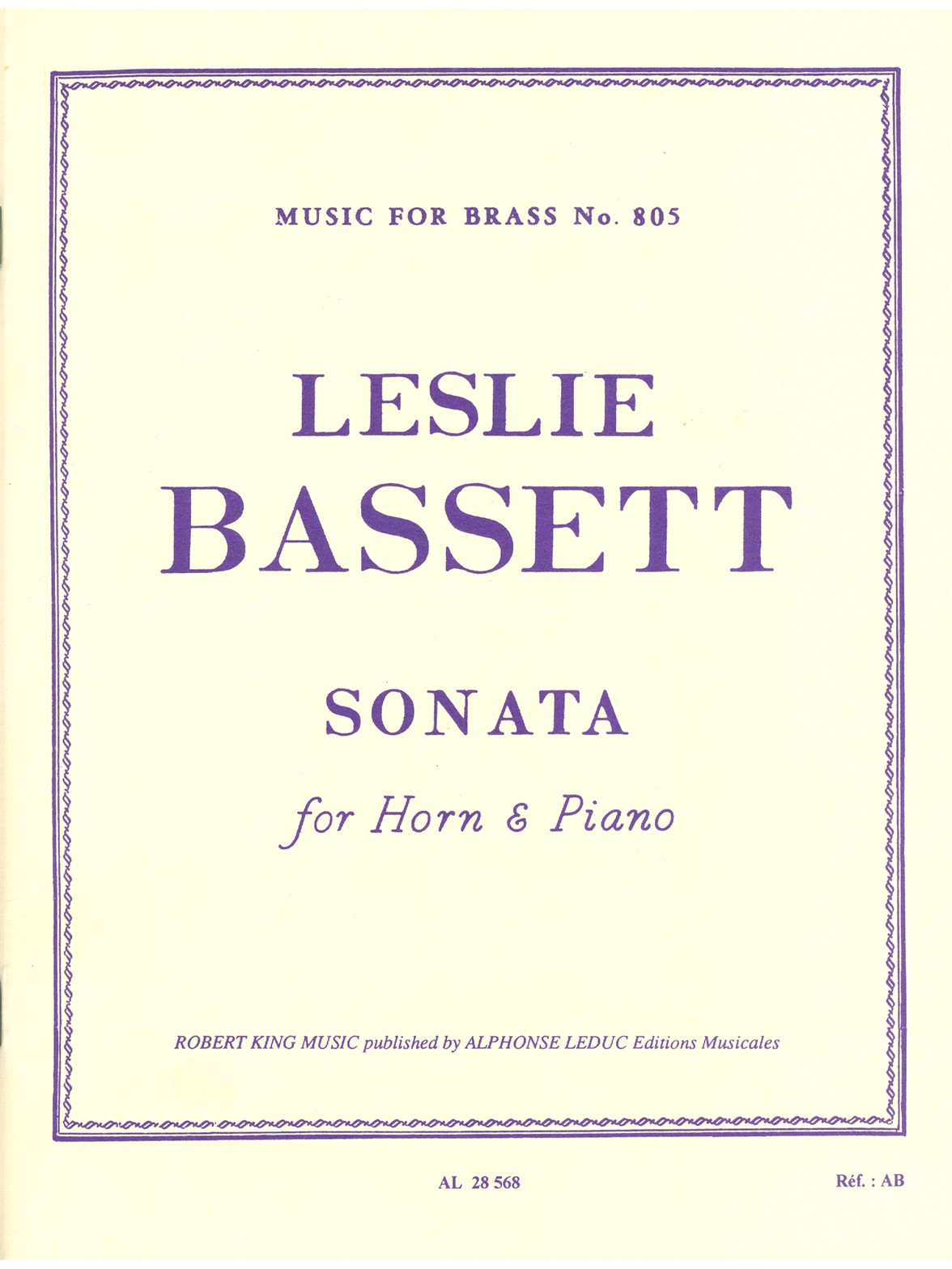 Bassett: Sonata: French Horn: Instrumental Work