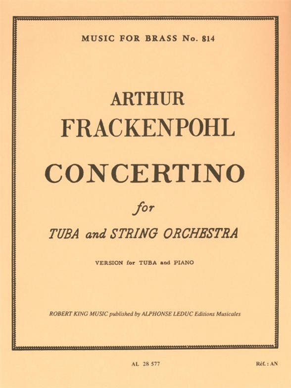 Arthur R. Frackenpohl: Concertino for Tuba: Tuba: Instrumental Work