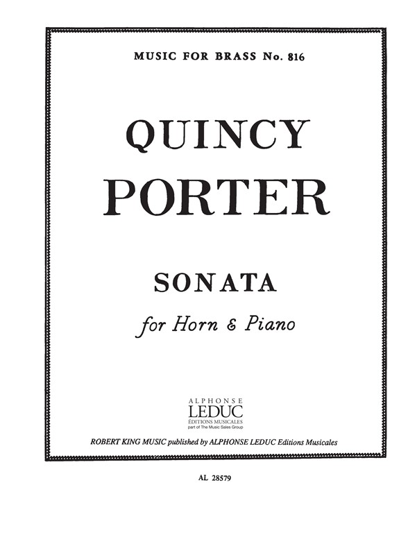 Porter: Horn Sonata: French Horn: Instrumental Work