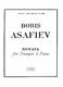 Boris Asafiev: Sonata for Trumpet & Piano: Trumpet: Instrumental Work