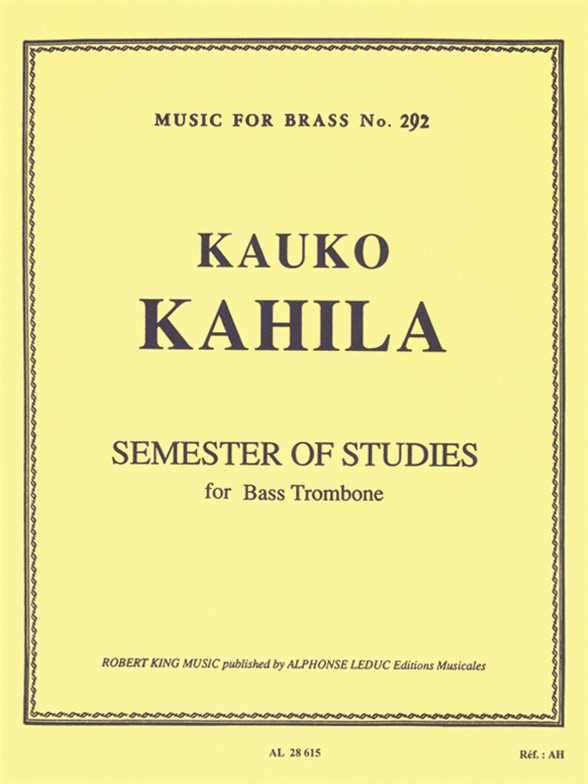 Semester Of Studies: Bass Trombone: Study