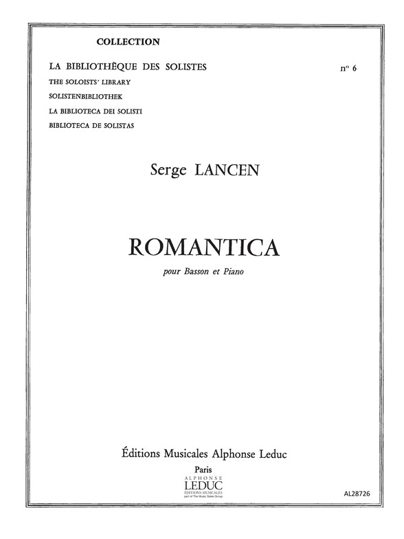 Serge Lancen: Romantica: Bassoon: Instrumental Work