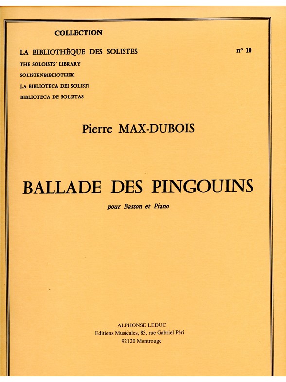 Pierre-Max Dubois: Ballade Des Pingouins: Bassoon: Instrumental Work