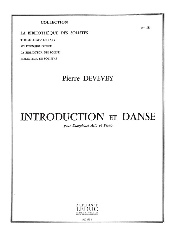 Devevey: Introduction Et Danse: Alto Saxophone: Instrumental Work