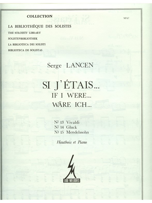 Serge Lancen: Si J'Etais 13  14  15: Oboe: Instrumental Work