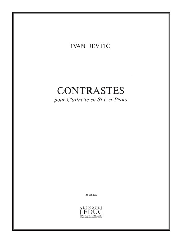 Ivan Jevti?: Contrastes: Clarinet: Score