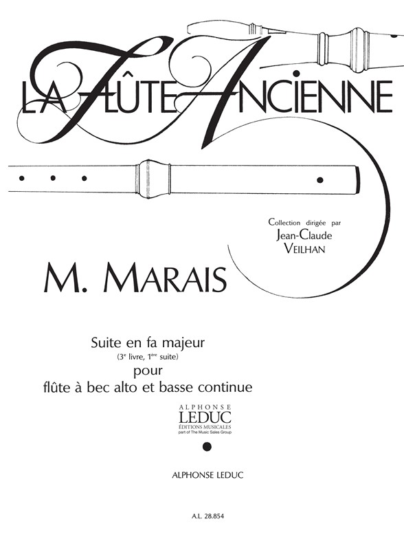 Marin Marais: Suite In F Major Treble Recorder & BC: Treble Recorder:
