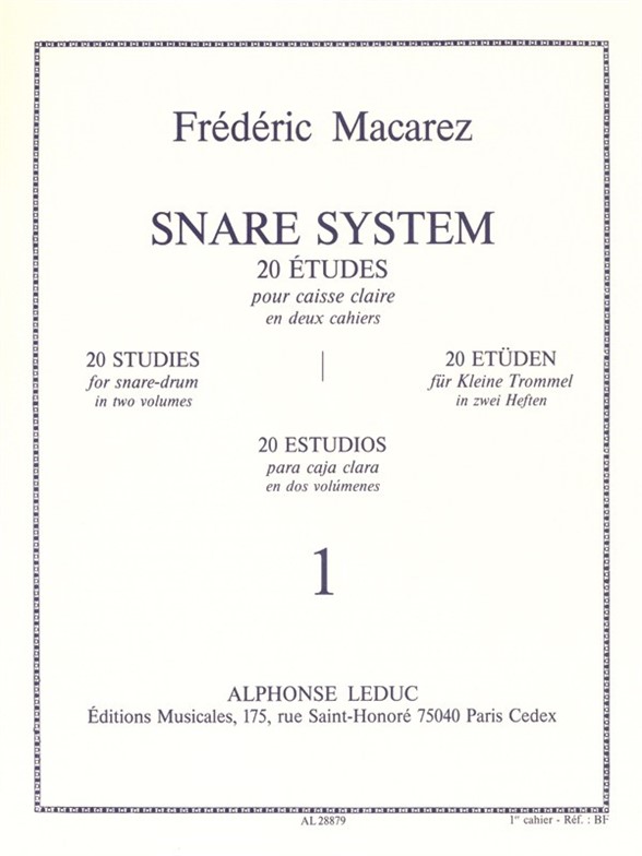 Macarez: Snare System -20 Etudes: Snare Drum: Study